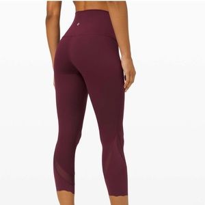 Lululemon Wunder Under High-Rise Crop 23" Scallop Full-On Luxtreme Leggings